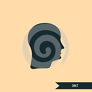 Human head silhouette icon