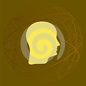 Human head silhouette icon