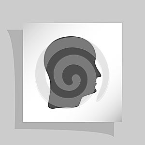 Human head silhouette icon