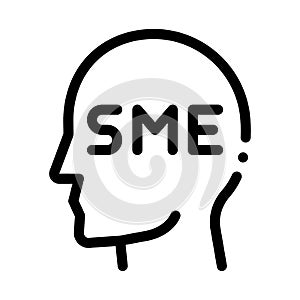 Human Head Sme Business Icon Thin Line Vector