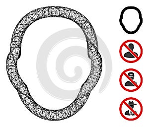 Human Head Web Vector Mesh Illustration