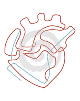 Human heart abstract illustration