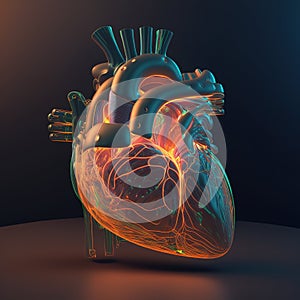 Human heart illustrations design in vector art 3d Design concepts