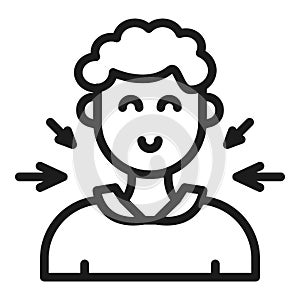 Human hierarchy icon, outline style