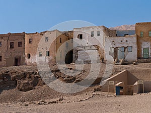 Human Houses Located Near Luxor Pharaoh`s Royal Thumb