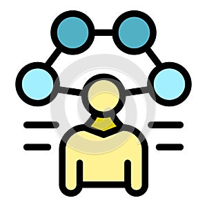 Human integrity icon vector flat