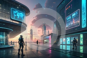 Human interact with AI artificial intelligence brain processor in concept of AI artificial intelligence