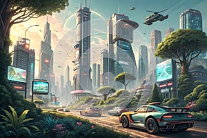 Human interact with AI artificial intelligence brain processor in concept of AI artificial intelligence