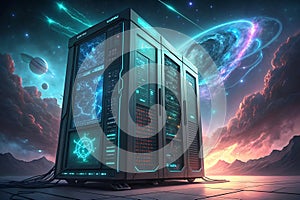 Human interact with AI artificial intelligence brain processor in concept of AI artificial intelligence