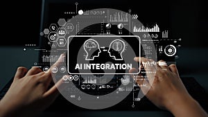 Human Interaction with Artificial Intelligence Integration on a Computer Screen with Data Visualizations and Graphics