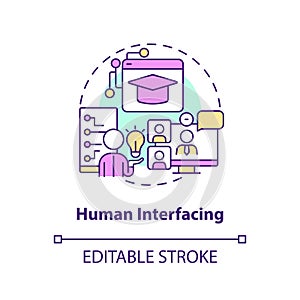 Human interfacing concept icon