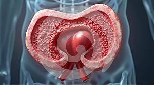 Human Kidney Anatomy in a Section
