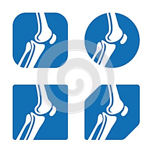 Human knee joint icons