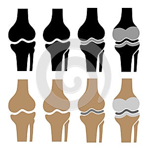 Human knee joint symbols