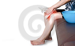 Human leg osteoarthritis inflammation bone joints cold compress