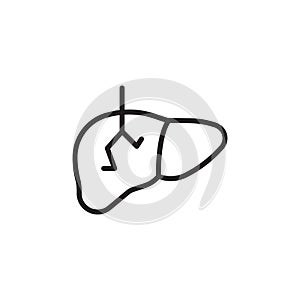 Human liver icon Outline vector for web ui