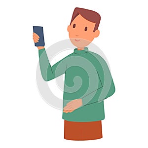 Human looking smartphone. People using mobile phone, person social media communication, smart man talk cellphone woman