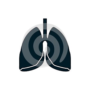 Human lung icon illustration vector photo