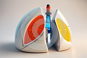 Human Lung Illustration Generative AI