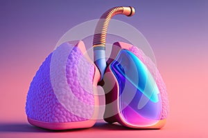 Human Lung Illustration Generative AI
