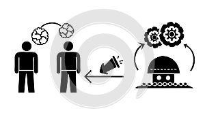 Human-Machine Interface: Cybernetic Interaction Control, vector design Generative AI