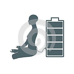 Human meditation illustration