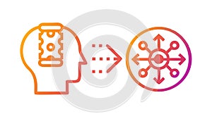 Human Mind Complexity, Cognitive Process Thought, vector design Generative AI