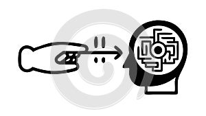 Human Mind Control Tech, Brain Interface Innovation, vector design Generative AI