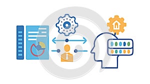 Human Mind Data Intelligence Processing Vector, vector design Generative AI