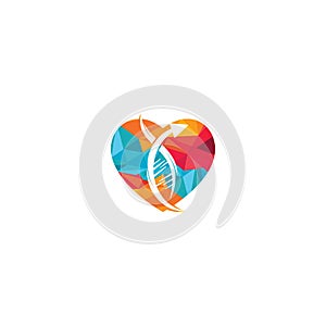 Human nature DNA and genetic logo design.