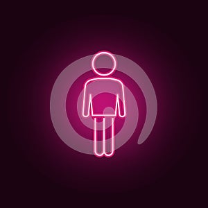 human neon icon. Elements of People set. Simple icon for websites, web design, mobile app, info graphics