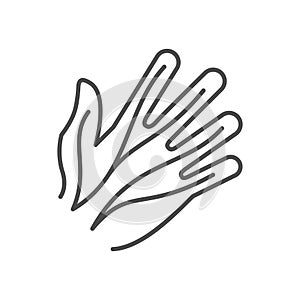Human nerves line outline icon