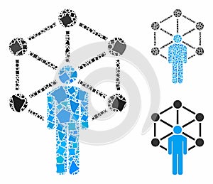 Human network Composition Icon of Trembly Parts