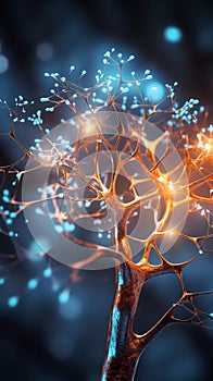 human neurons. brain activity.