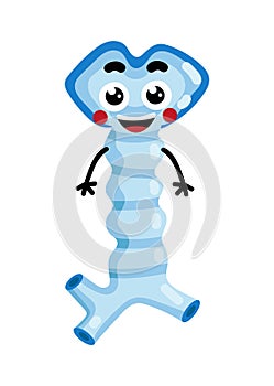 Human oesophagus cute cartoon character