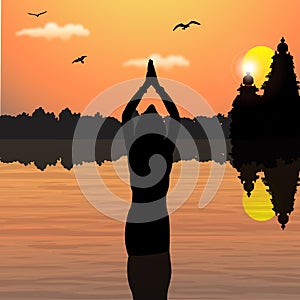 Human offering prayers