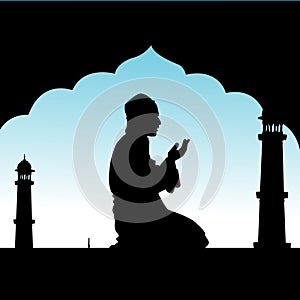 Human offering prayers