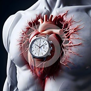 Human organ heart and tissues and watch