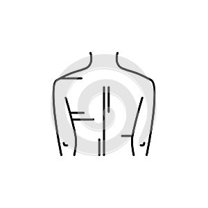 Human organ men back outline icon. Signs and symbols can be used for web, logo, mobile app, UI, UX