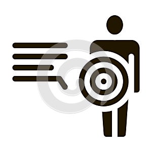 human pain point parsing icon Vector Glyph Illustration