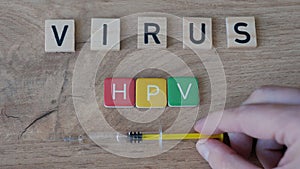 Human Papillomavirus HPV vaccine concept