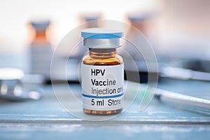 Human papillomavirus vaccine vial