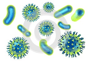 Human pathogenic viruses and bacteria