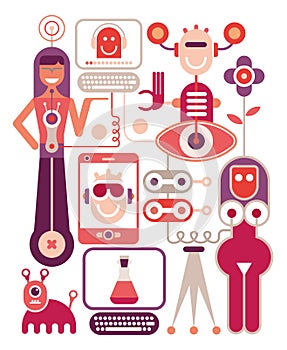 Human performance lab - vector illustration