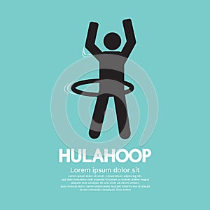 Human Playing A Hulahoop Symbol