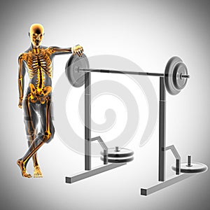 Human radiography in gym room