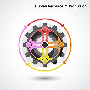 Human resource and business & industrial propulsion concept.