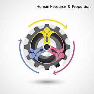 Human resource and business & industrial propulsion concept.