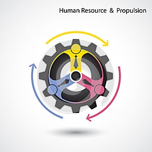 Human resource and business & industrial propulsion concept. photo
