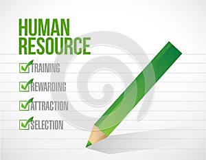 Human resource check mark illustration
